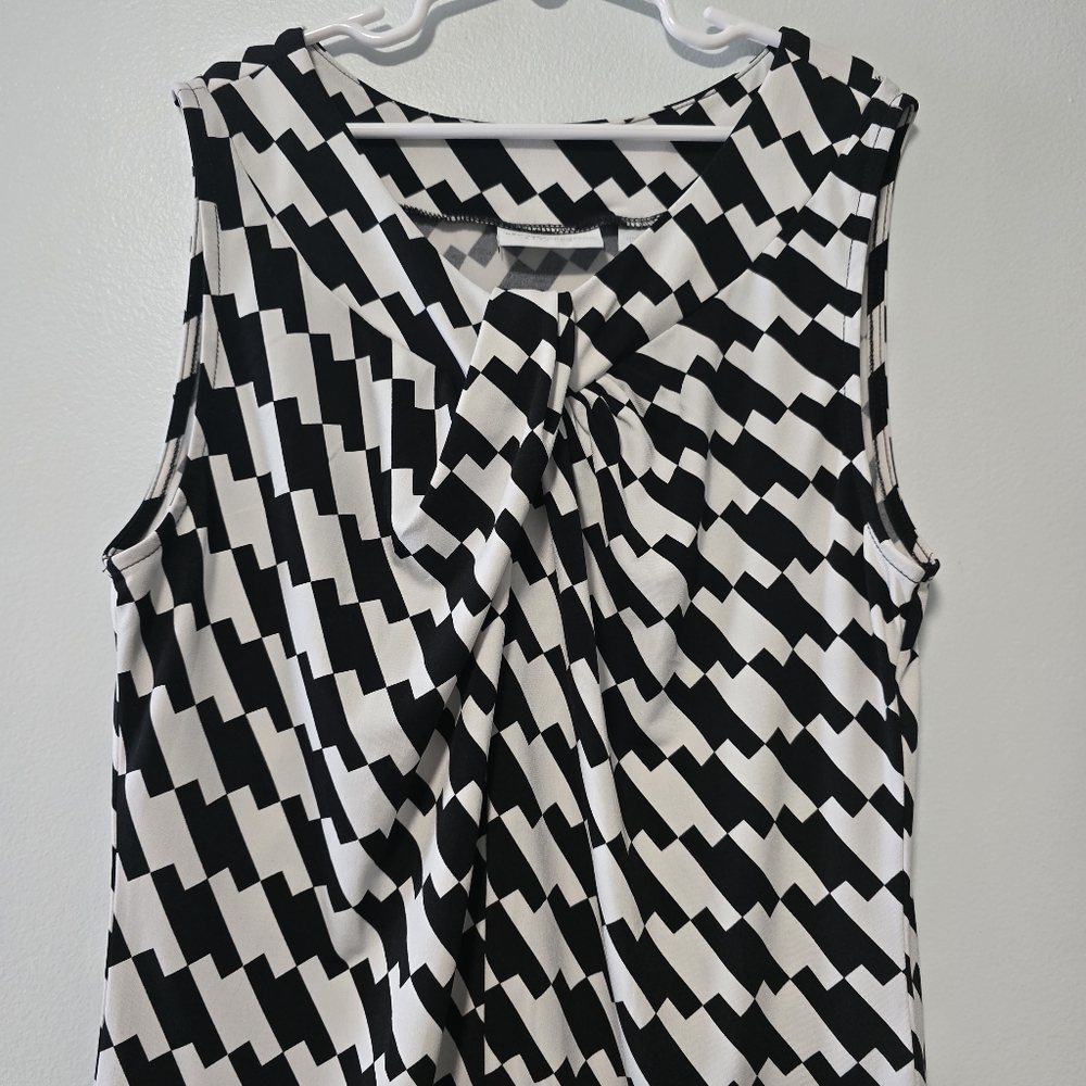 New York & Company Black and White Blouse - Picture 2 of 9
